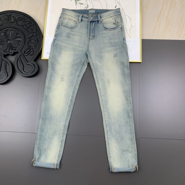 Dior 2023 spring and summer new denim products, high-quality original orders, heavy industry washed jeans, imported original washed elastic fabrics
