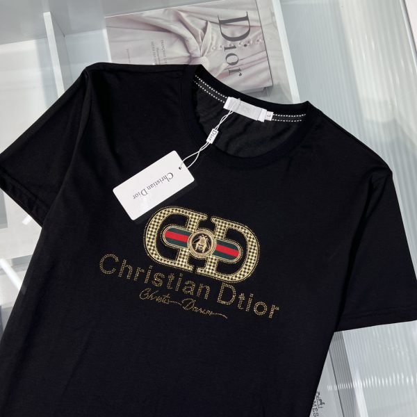 Dior - 2023ss spring and summer boutique men's and women's same style short-sleeved T-shirt, official website synchronization, high-end quality, custom imported double mercerized cotton fabric - Image 5