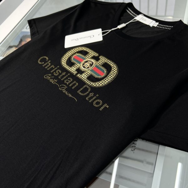 Dior - 2023ss spring and summer boutique men's and women's same style short-sleeved T-shirt, official website synchronization, high-end quality, custom imported double mercerized cotton fabric - Image 8