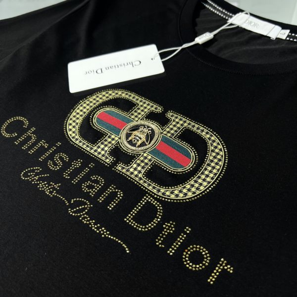 Dior - 2023ss spring and summer boutique men's and women's same style short-sleeved T-shirt, official website synchronization, high-end quality, custom imported double mercerized cotton fabric - Image 9