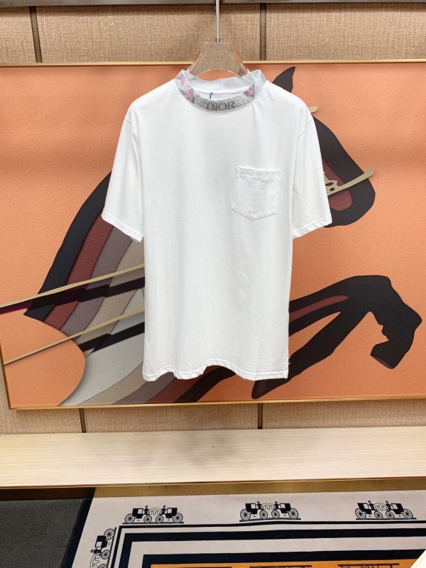 Dior 2023ss spring and summer boutique short-sleeved T-shirt high-end quality custom top long-staple cotton fabric
