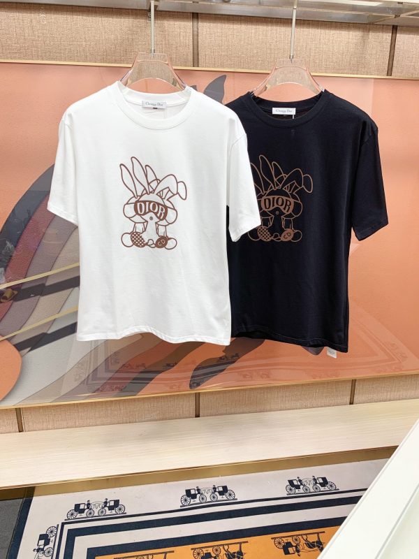 Dior 2023ss spring and summer boutique short-sleeved T-shirt High-end quality Customized top long-staple cotton fabrics, made by top manufacturers, fashion big-name heavy-handcraft logo design