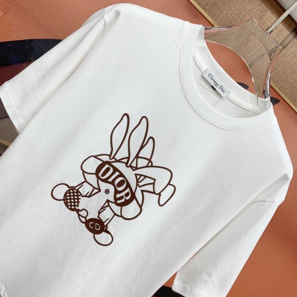 Dior 2023ss spring and summer boutique short-sleeved T-shirt High-end quality Customized top long-staple cotton fabrics, made by top manufacturers, fashion big-name heavy-handcraft logo design - Image 12