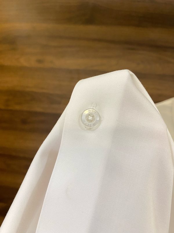 DIOR 2023 early spring new product counter casual long-sleeved shirt! Perfectly embroidered logo text, seamless tailoring Imported 80-count ultra-high-count mulberry silk cotton - Image 8