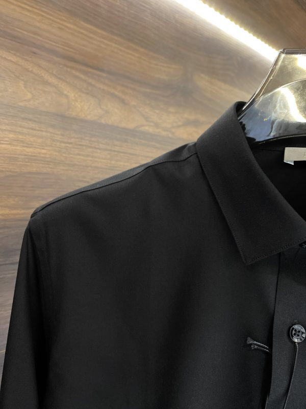 DIOR 2023 early spring new product counter casual long-sleeved shirt! Perfectly embroidered logo text, seamless tailoring Imported 80-count ultra-high-count mulberry silk cotton - Image 15