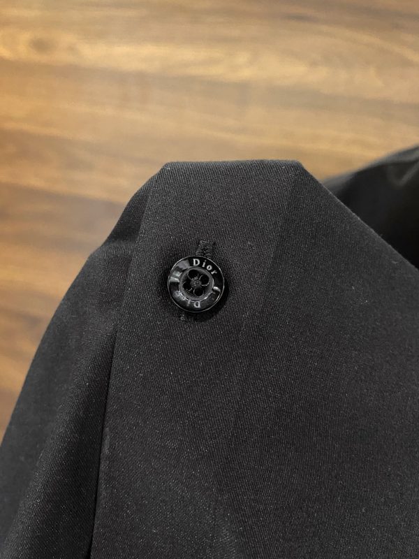 DIOR 2023 early spring new product counter casual long-sleeved shirt! Perfectly embroidered logo text, seamless tailoring Imported 80-count ultra-high-count mulberry silk cotton - Image 17