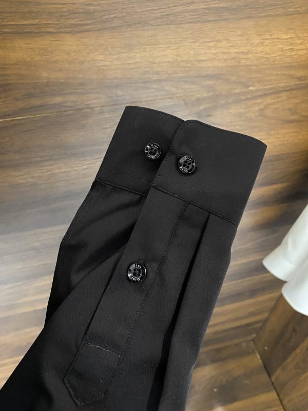 DIOR 2023 early spring new product counter casual long-sleeved shirt! Perfectly embroidered logo text, seamless tailoring Imported 80-count ultra-high-count mulberry silk cotton - Image 18