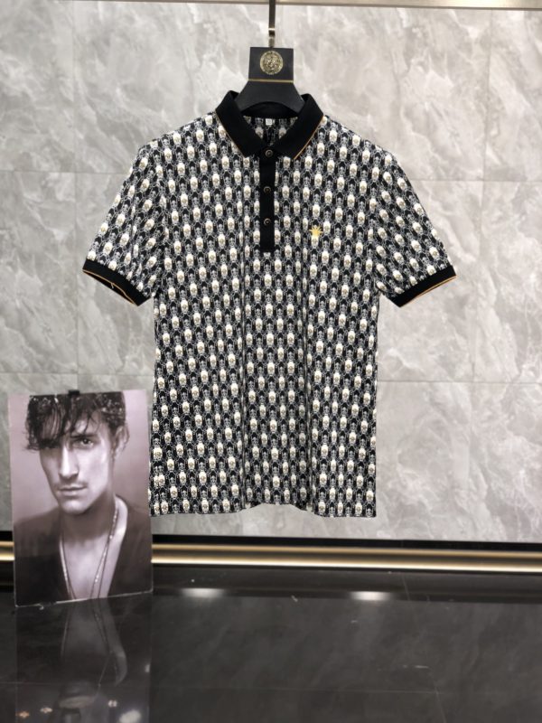 Dior Size: M--3XL Exclusive backdrop! high quality! Non-market currency! 2023 spring and summer lapel embroidered short-sleeved POLO shirt, simple design, elegant and luxurious brand style
