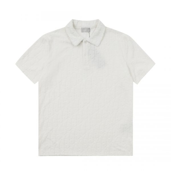 DIOR 2023 new towel jacquard fabric lapel POLO shirt