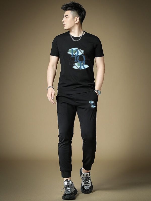 [DIOR] (Fat Gospel) 2023 official website of the same style. World-renowned luxury brand. Summer men's (double mercerized) high-quality ? goods set