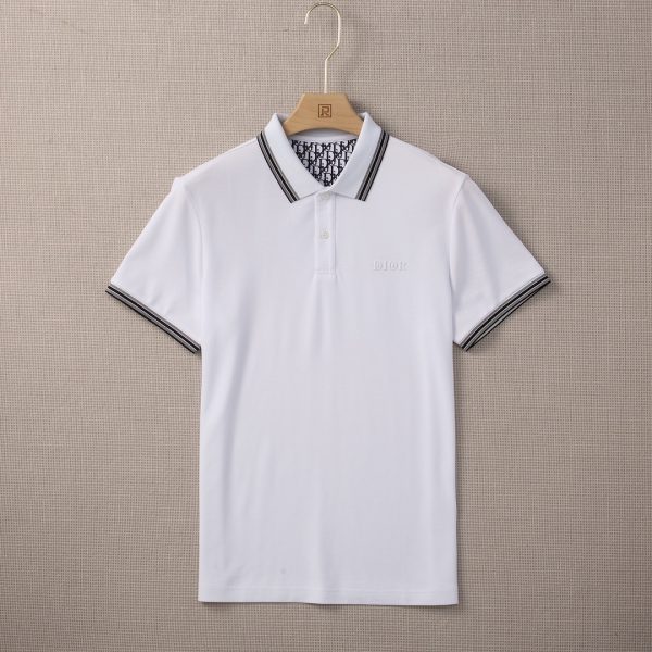 Dior fashion short-sleeved mercerized pearl cotton polo POLO shirt
