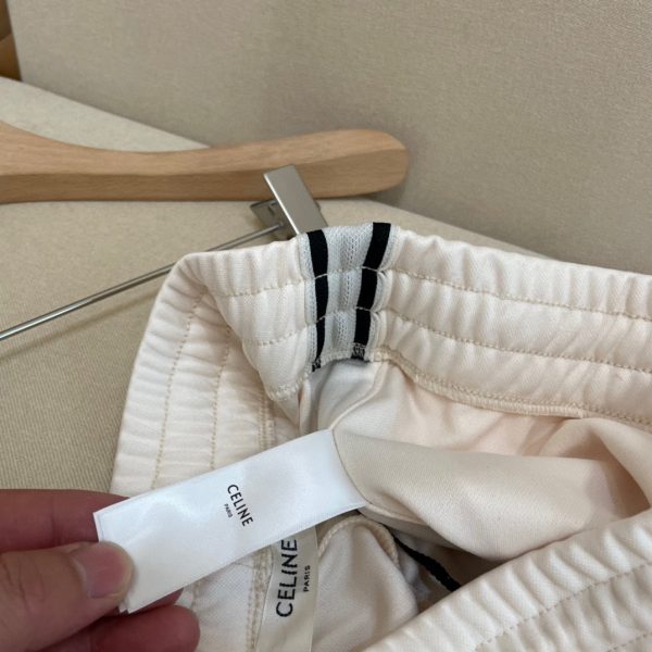Pants-Quality unit ✨CEL Celine 23 spring and summer new classic sports casual pants?Original diamond-patterned, dyed, and dyed fabric, 100% re-engraved. Signature embroidered CELINE small letters on the chest - Image 7