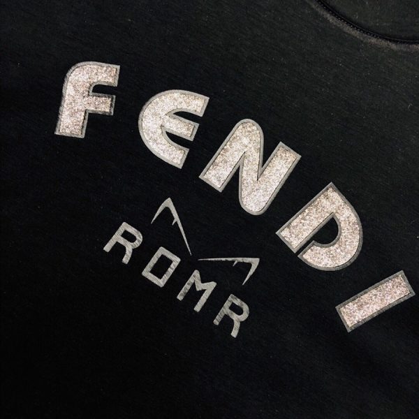 Fendi* original single quality 2023 latest men's short-sleeved T-shirt selected counter custom-made top - Image 5