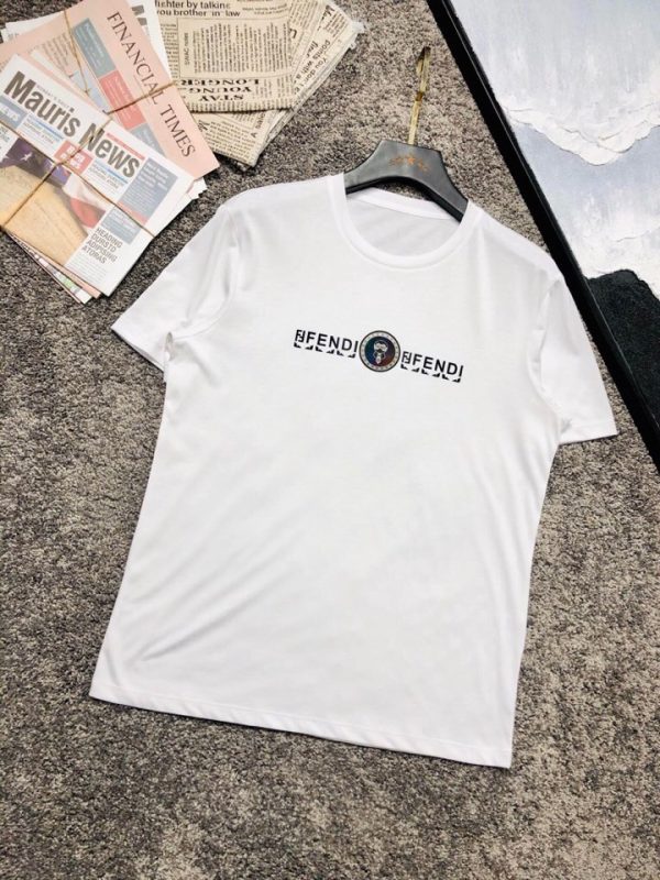 Fendi* original single quality 2023 latest men's short-sleeved T-shirt selected counters custom-made top ? mercerized cotton ? imported fabrics