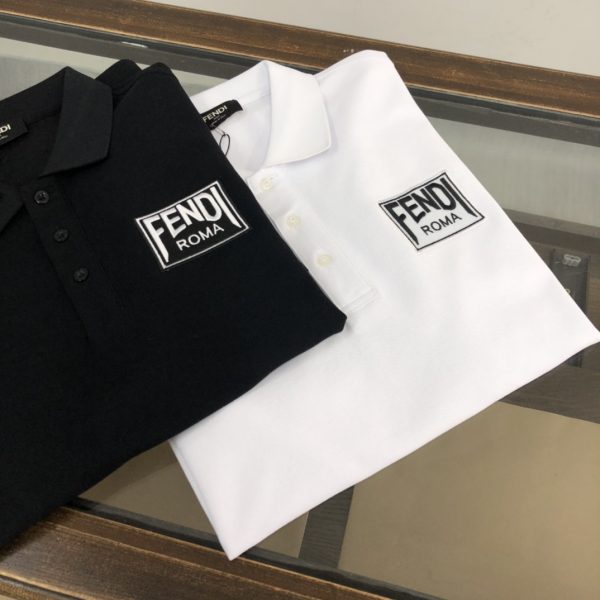 FENDI 2023 spring and summer latest, official website spring and summer new men's short-sleeved lapel polo shirt, high-end custom imported mercerized pearl cotton fabric, comfortable to wear