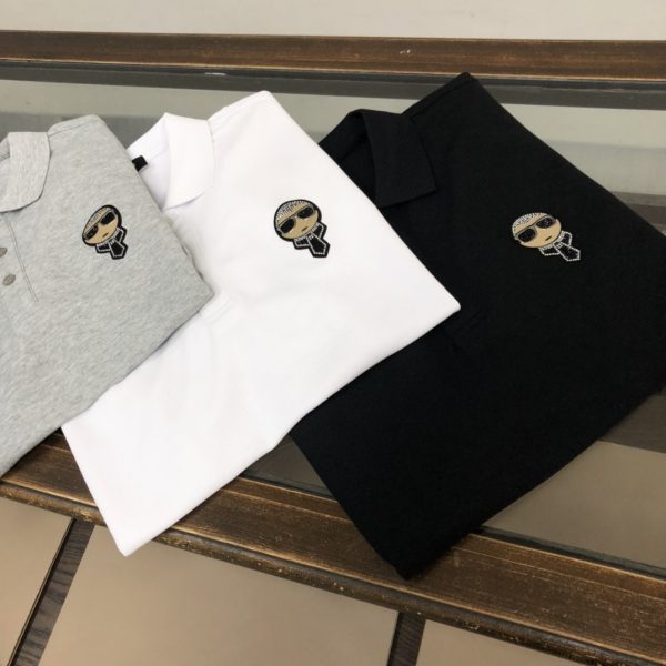 FENDI 2023 spring and summer latest, official website spring and summer new men's short-sleeved lapel polo shirt, high-end custom imported mercerized pearl cotton fabric
