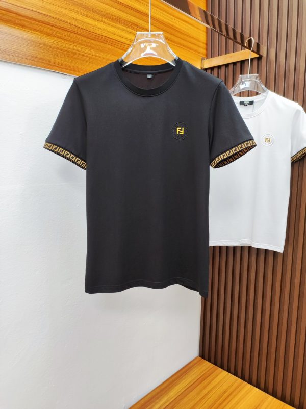 FENDI ??Top round neck fashion casual short sleeves ???? High-end custom versatile style that anyone can easily control Fabric full custom craft Luxury classic brand on the chest - Image 9