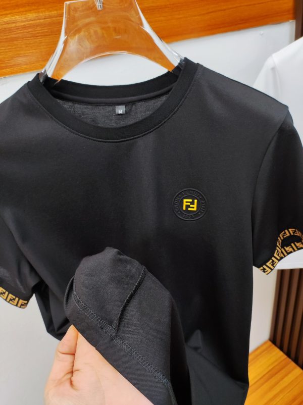 FENDI ??Top round neck fashion casual short sleeves ???? High-end custom versatile style that anyone can easily control Fabric full custom craft Luxury classic brand on the chest - Image 5
