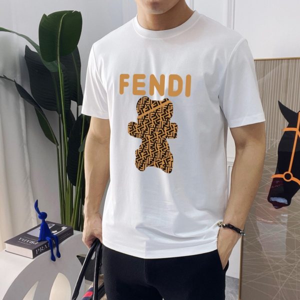 Brand [FENDi] (Fat Gospel) original single men's casual short-sleeved T-shirt, new product for spring and summer 2023, customized top logo craft on the chest - Image 9