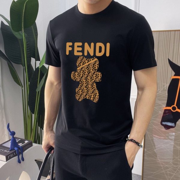 Brand [FENDi] (Fat Gospel) original single men's casual short-sleeved T-shirt, new product for spring and summer 2023, customized top logo craft on the chest - Image 8