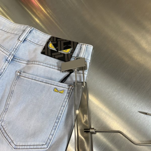 Fendi/ spring and summer new products, three standard complete, micro-elastic jeans, good products, no need to introduce too much, see details - Image 4