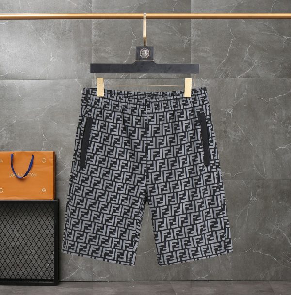 Top original order Fendi Fendi-2023ss spring and summer men's latest elastic waist casual shorts, creating elegant and casual wear