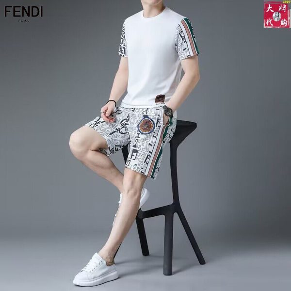 【Fendi】Summer new shorts set! Mercerized fabric! Exclusive launch of new products, 2023ss official website synchronizes Milan catwalk models‼ ️Physical shooting?Top products - Image 6