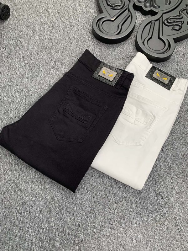 Fendi 2023 spring and summer new men's jeans and shorts The fabric has good elasticity. Exclusive sale, official website synchronization, fashion and elegance, heavy craft design