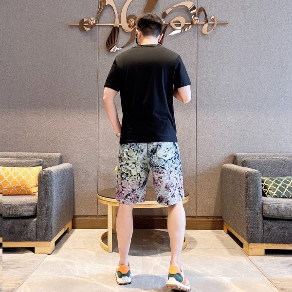 [FENDI] (Fat Gospel) 2023 official website with the same style. World famous luxury brand. Summer men's double yarn pure cotton high quality - Image 7