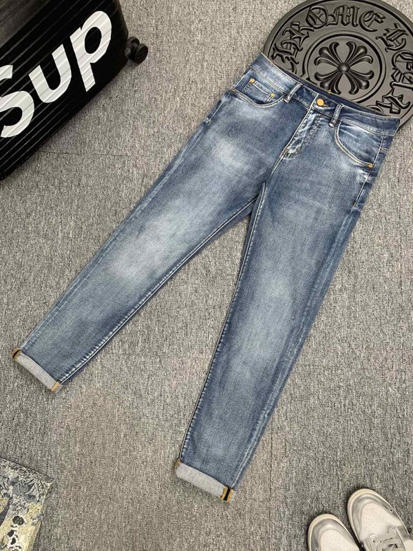 Fendi 2023 spring and summer new men's jeans The fabric has good elasticity. Exclusive sale, official website synchronization, fashion and elegance, heavy craft design