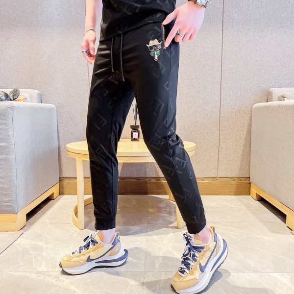 [FENDI] Fat Gospel 2023 official website with the same style. World famous luxury brand. Summer men's short-sleeved suit - Image 4