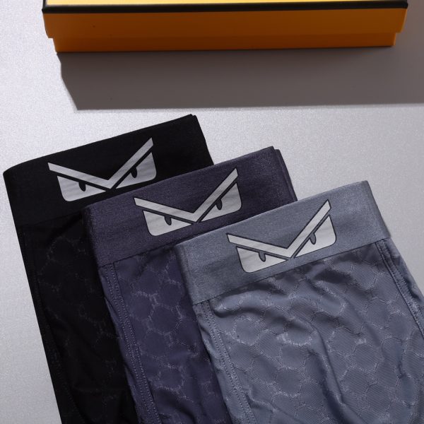 New Arrival Little Monster FENDI Fendi original single quality, boutique boxed men's underwear! Foreign trade orders, high quality, seamless cutting technology, scientific matching 77% nylon + 23% spandex, silky, breathable and comfortable