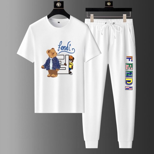 [FENDI] (Fat Gospel) 2023 official website with the same style. World-renowned luxury brand. Summer men's (double mercerized) high-quality ? goods set - Image 10