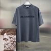 JIL SANDER Glue Epoxy Process Heavy Industry Wash 290g Round Neck Short Sleeve T-Shirt OS Version S-XL