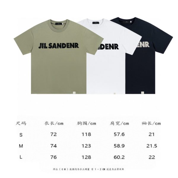 Arctertx/ Archeopteryx x JIL SANDER joint cooperation flocking foam printing gold thread embroidery casual short sleeves