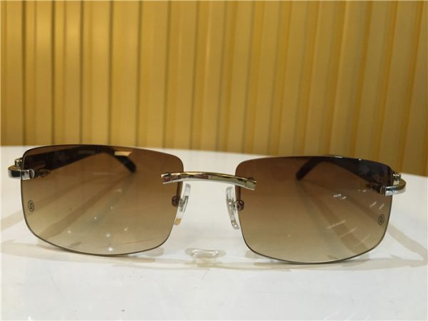 Cartier 3524012 Black Cattle Horn Eyeglasses In Silver - Image 8