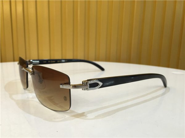 Cartier 3524012 Black Cattle Horn Eyeglasses In Silver - Image 9