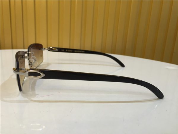 Cartier 3524012 Black Cattle Horn Eyeglasses In Silver - Image 10