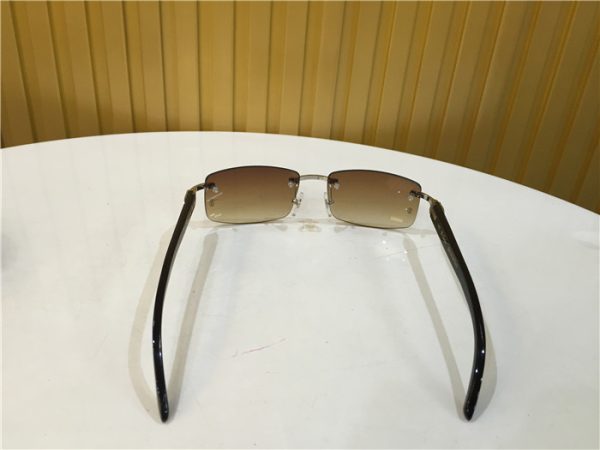 Cartier 3524012 Black Cattle Horn Eyeglasses In Silver - Image 12