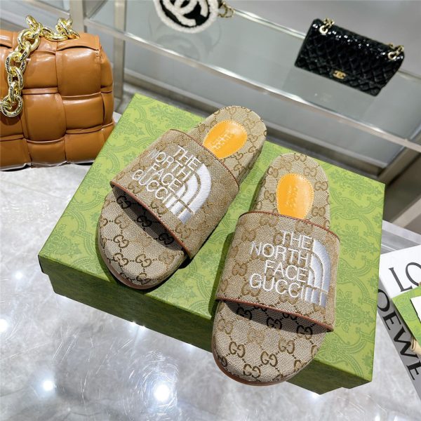 Gucci X The North Face GG Logo Slides - Image 9