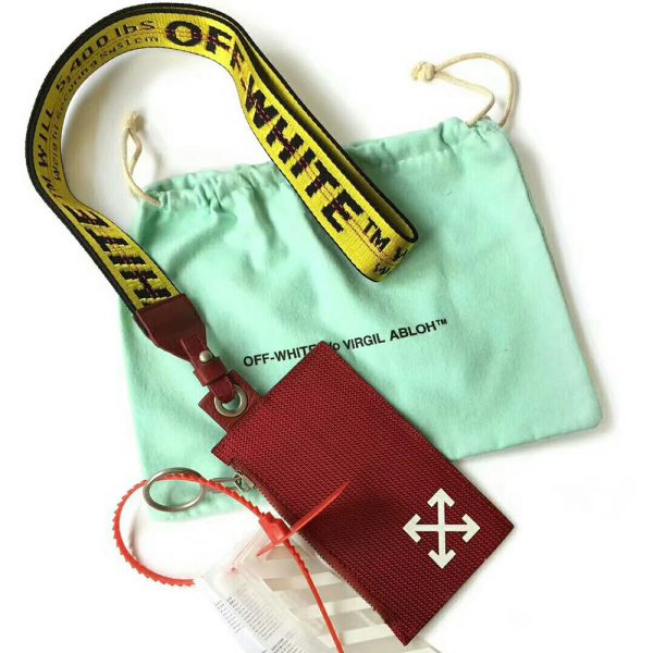 Off White Arrow Print Card Holder OF012(Red) - Image 7