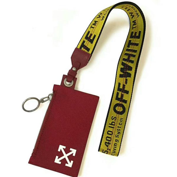 Off White Arrow Print Card Holder OF012(Red) - Image 11