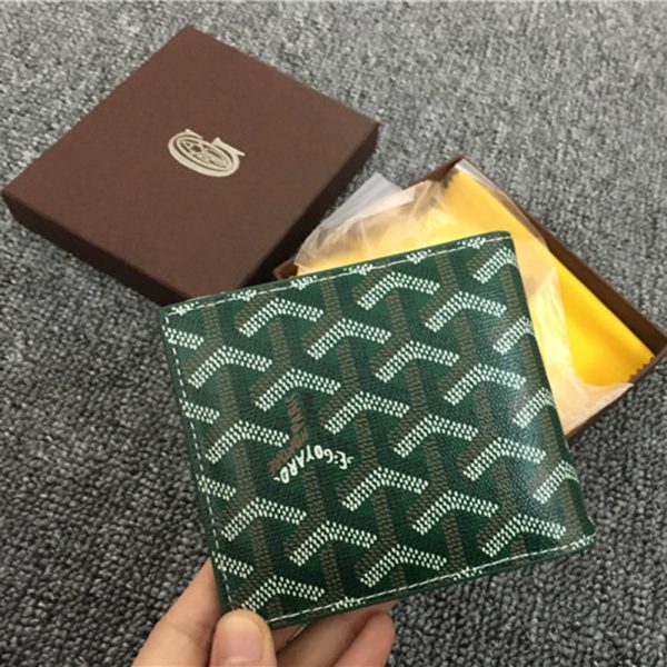 Goyard Short 6 Card Slots Billfold Wallet Green