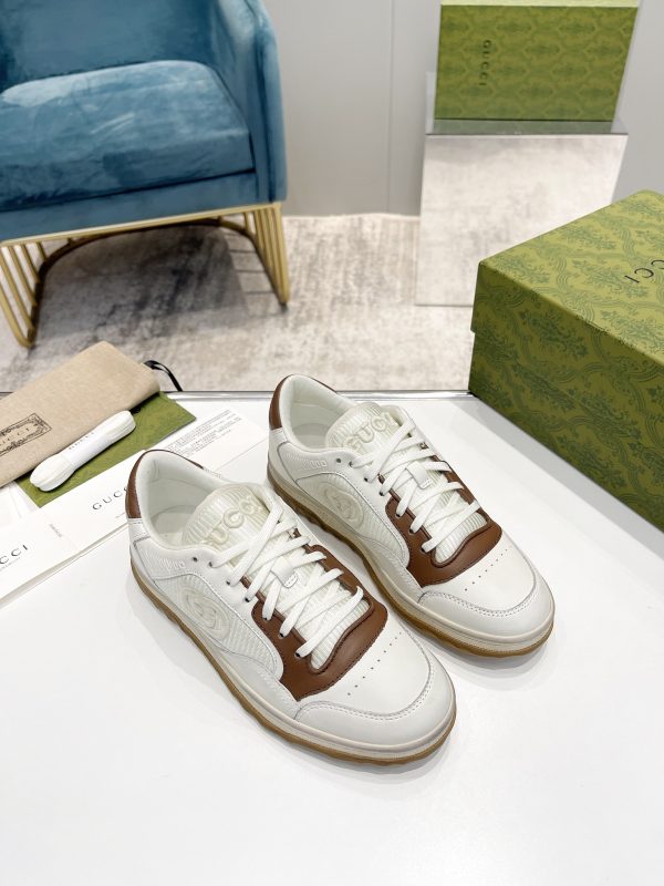 Gucci (MAC80) men's and women's shoes off-white full-grain calfskin - Image 6