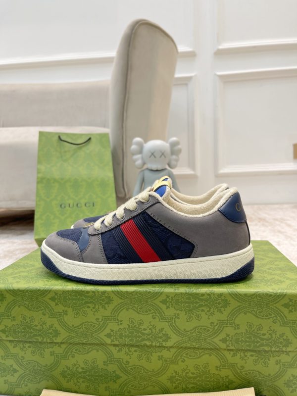Newly upgraded Gucci dirty shoes for couples GG series distressed and casual E
