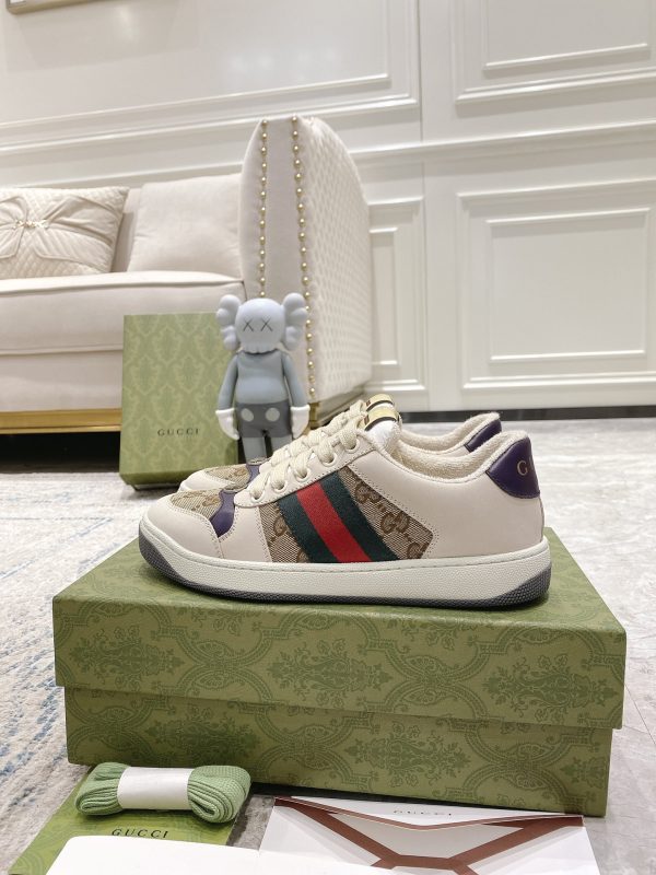 Newly upgraded Gucci dirty shoes for couples GG series distressed and casual z