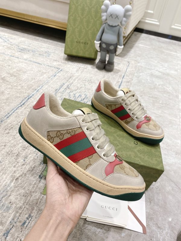 Newly upgraded Gucci dirty shoes for couples GG series distressed and casual Gucci B - Image 6