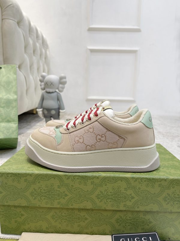 Gucci's latest chubby thick-soled dirty shoes couple casual shoes 6cm height increasing shoes A