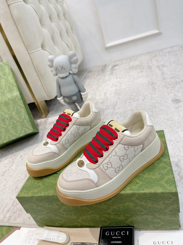 Newly upgraded Gucci dirty shoes for couples GG series distressed and casual Gucci D - Image 6