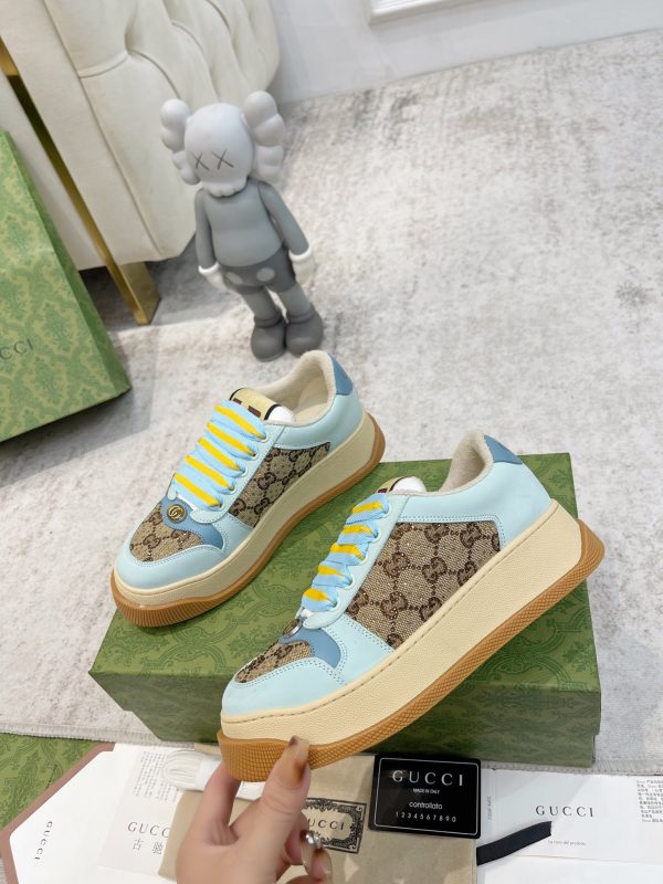 Newly upgraded Gucci dirty shoes for couples GG series distressed and casual Gucci E - Image 6